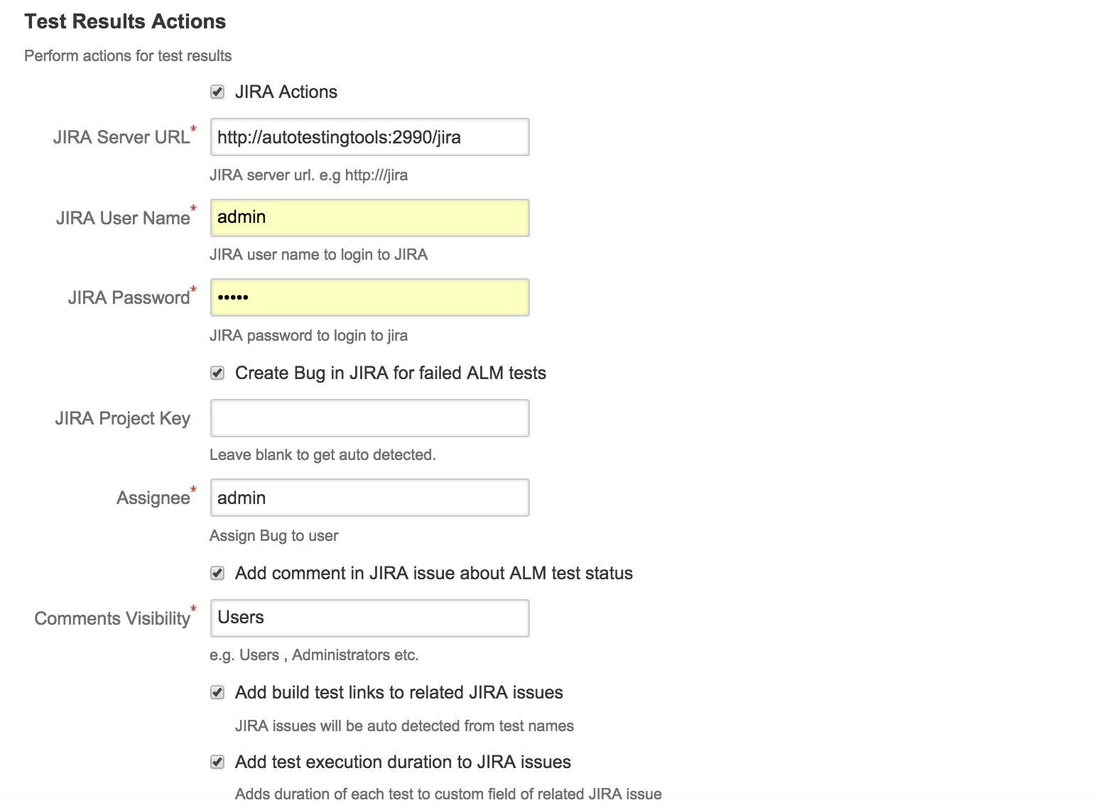 Adds Jira actions in Miscellaneous tab