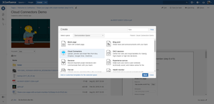 Blueprint to create a page with Cloud Connectors macro to display folders and files from a cloud