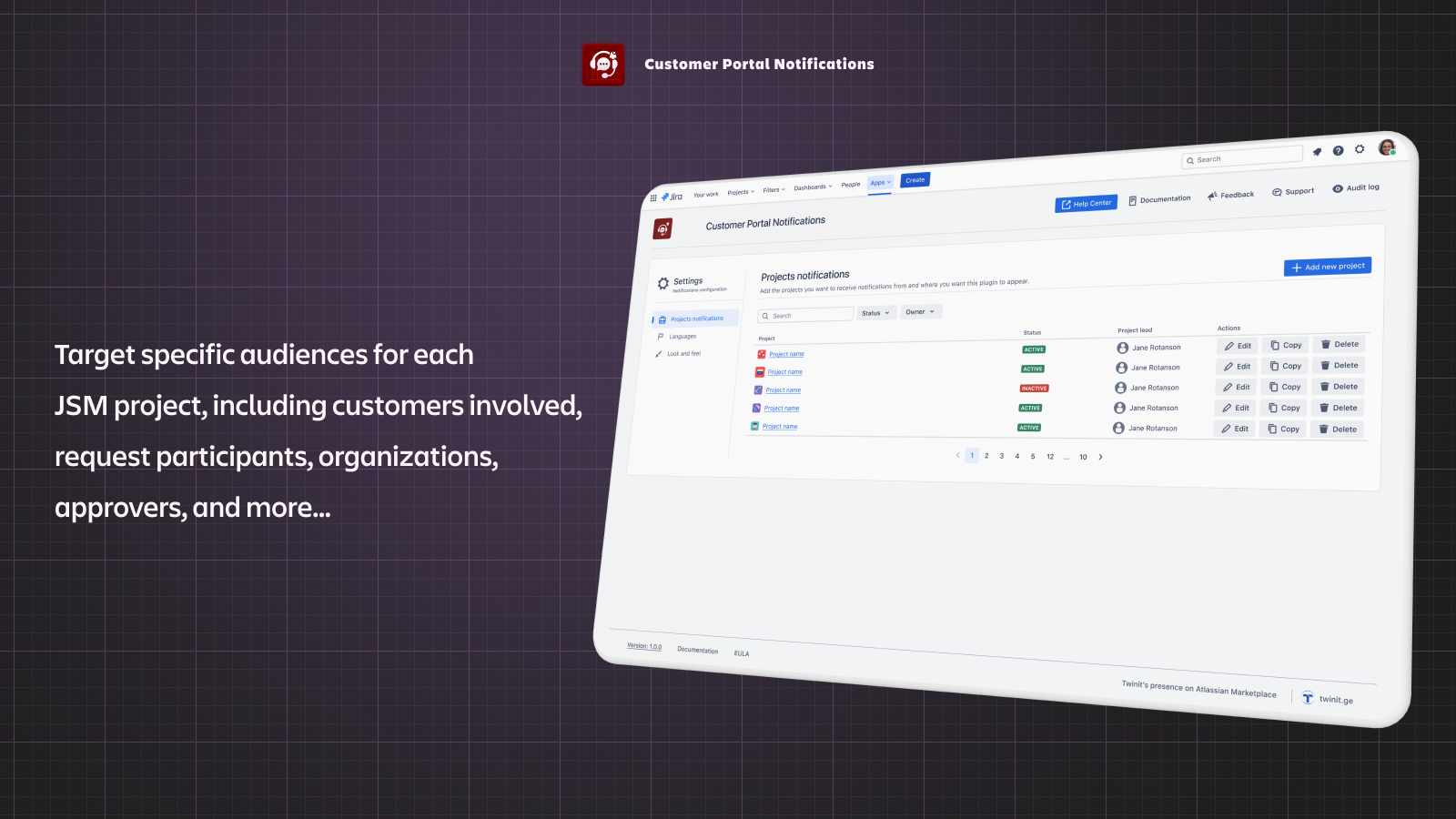 Keep customers in the loop with ticket status updates and essential information directly in the portal.