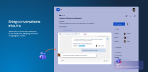 Bring conversations into Jira. Connect Microsoft Teams discussions to Jira work items, keep decisions and progress visible, and support project management with structured collaboration without losing context.
