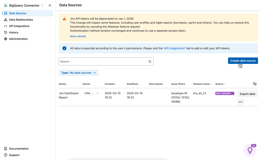 BigQuery Connector for Jira enables the export of data from Jira to Google BigQuery. To create a new connector click button “Create a Data Source”