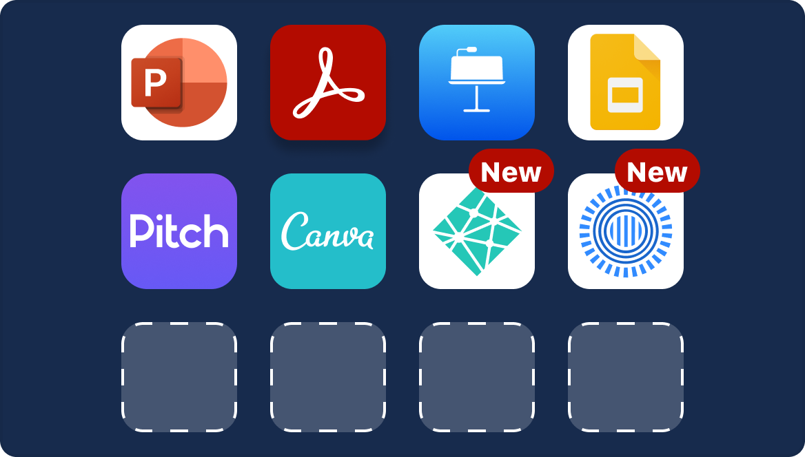 Regularly updated with new presentation tools