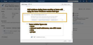 Issue Watchers Field custom field type to manage issue watchers during create or edit