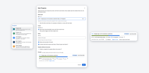 Type /progress, pick a macro and set it up: search for the epic, choose what to count and show, and check the live preview before you save. The macro on the page looks exactly like the preview.