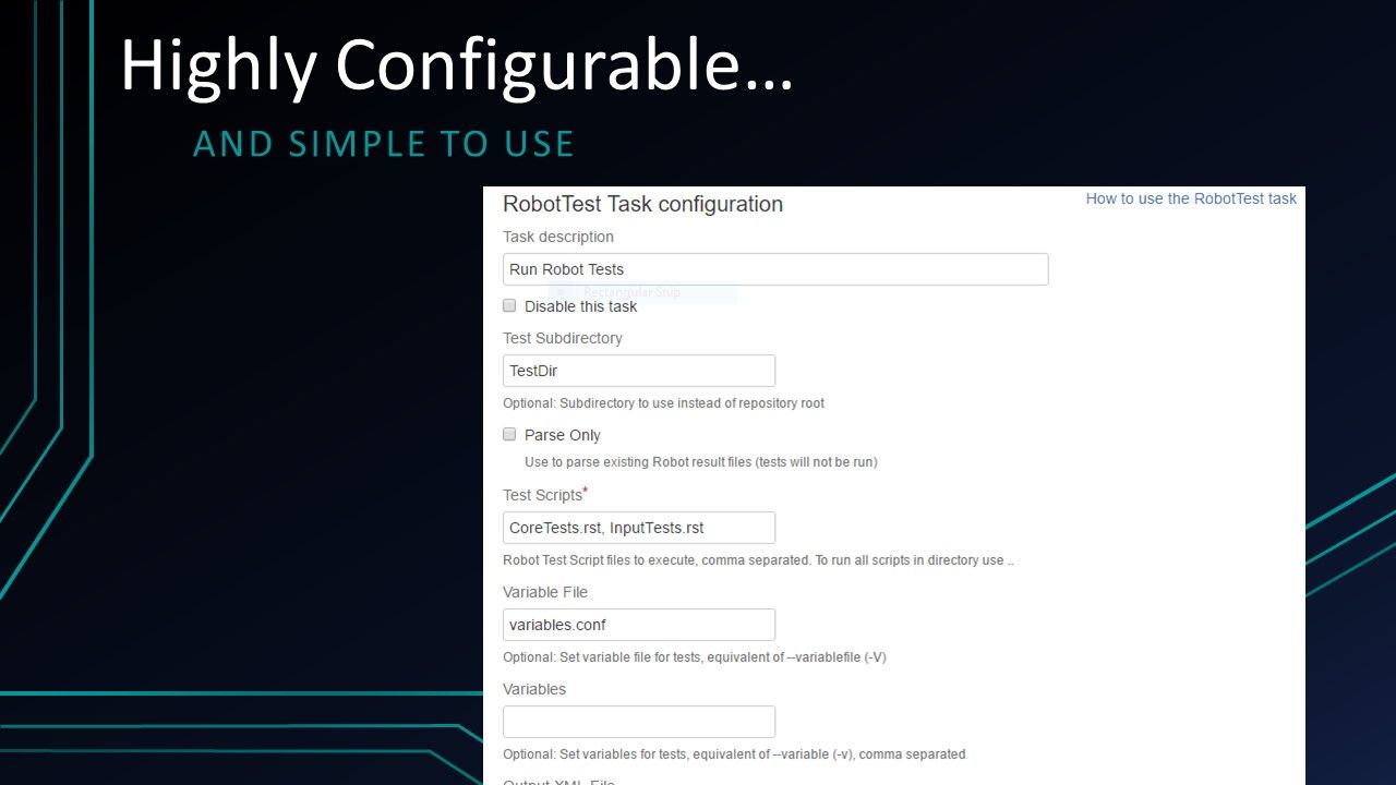 Configure and run multiple tests