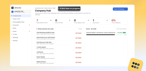 Get full visibility into your business in one central dashboard. Automatically surface off-track "red" metrics before weekly meetings, track live app updates, and launch L10 or quarterly meetings with one click.