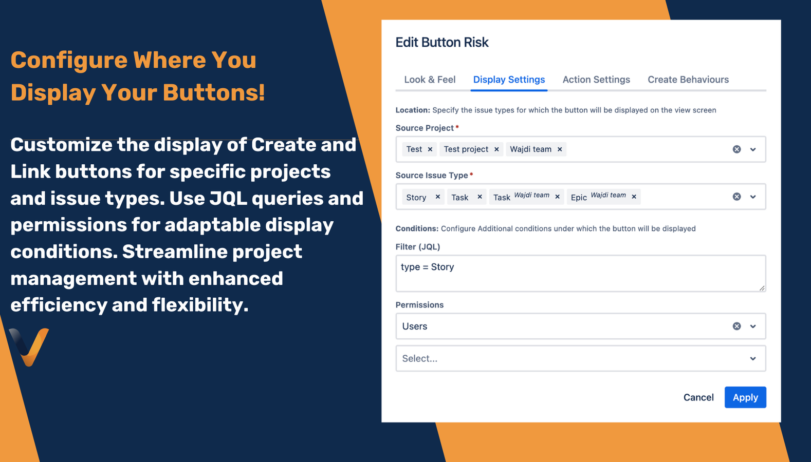 Define Issue and Conditions for Button Display