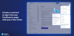 Create a contract from any page with just a few clicks