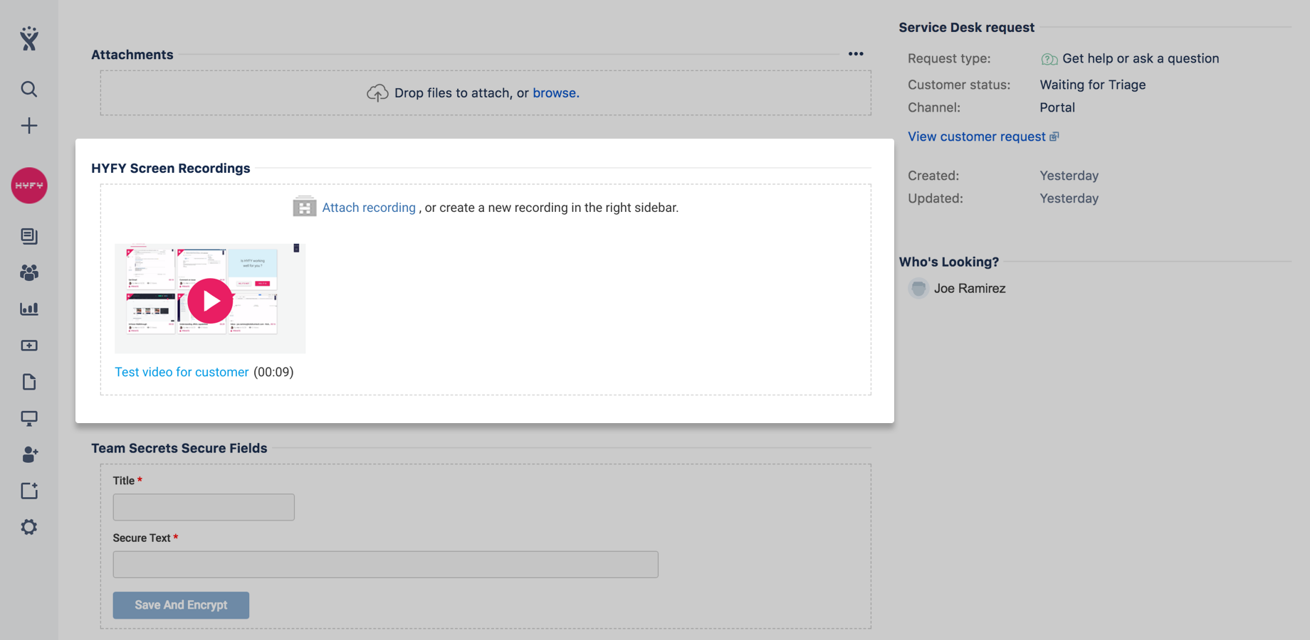 Attach reusable videos from your HYFY library.