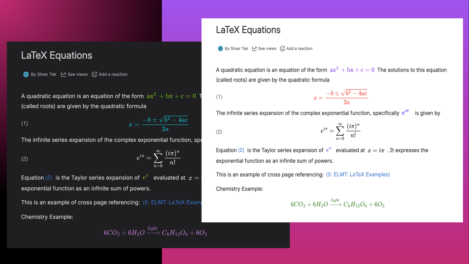 Colorful, fast and reliable LaTeX directly in Confluence pages