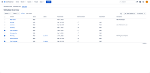 Filter and display metadata for all the pages in your workspace