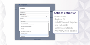 Define what actions to perform on PII detected