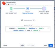 Status matches section