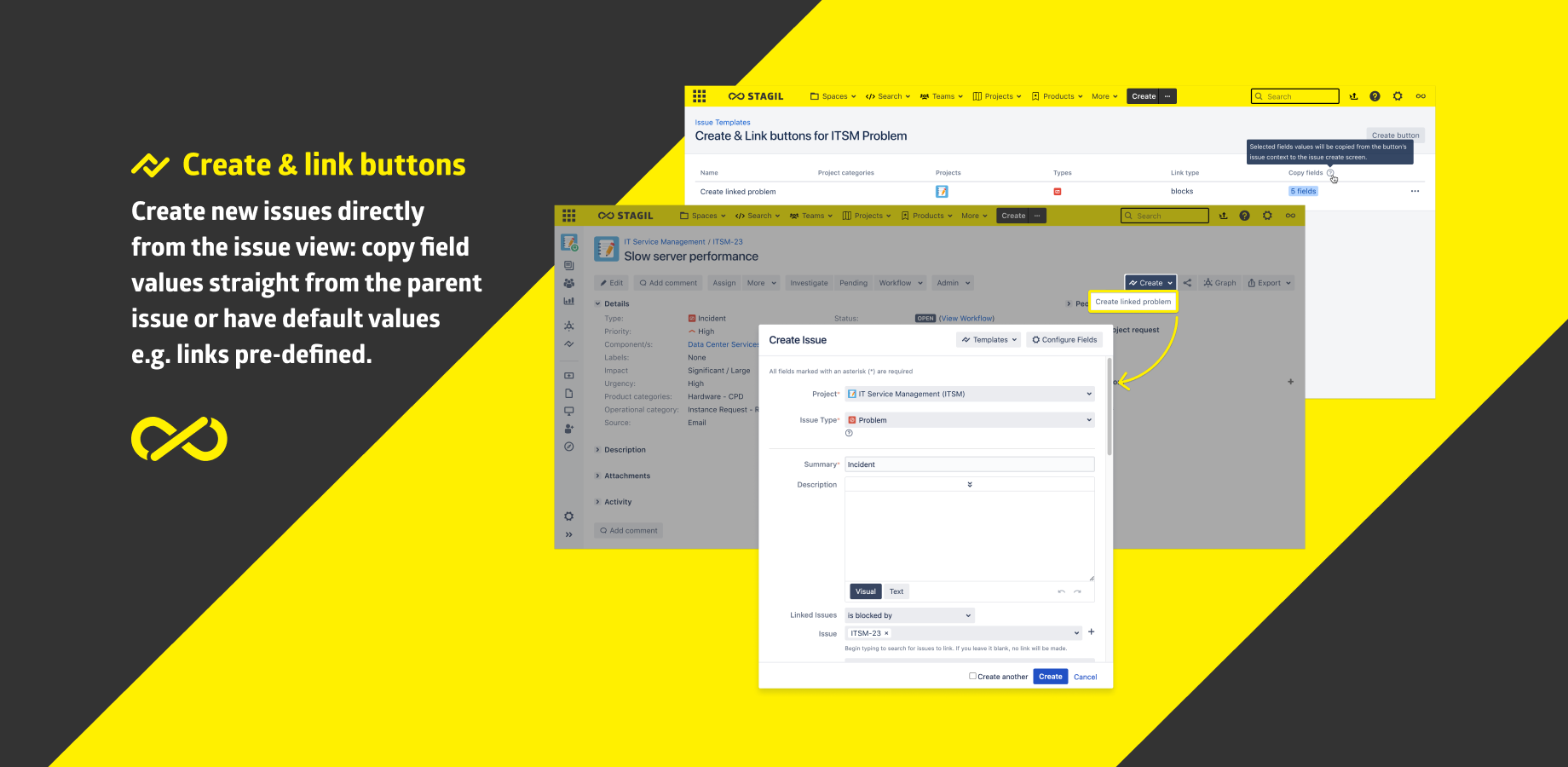 Create and link to expand your workflow
