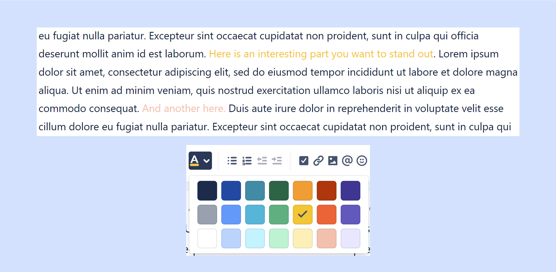 Easily select which text to highlight