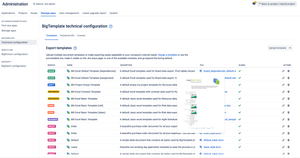 Templates - assign templates to projects or modules.