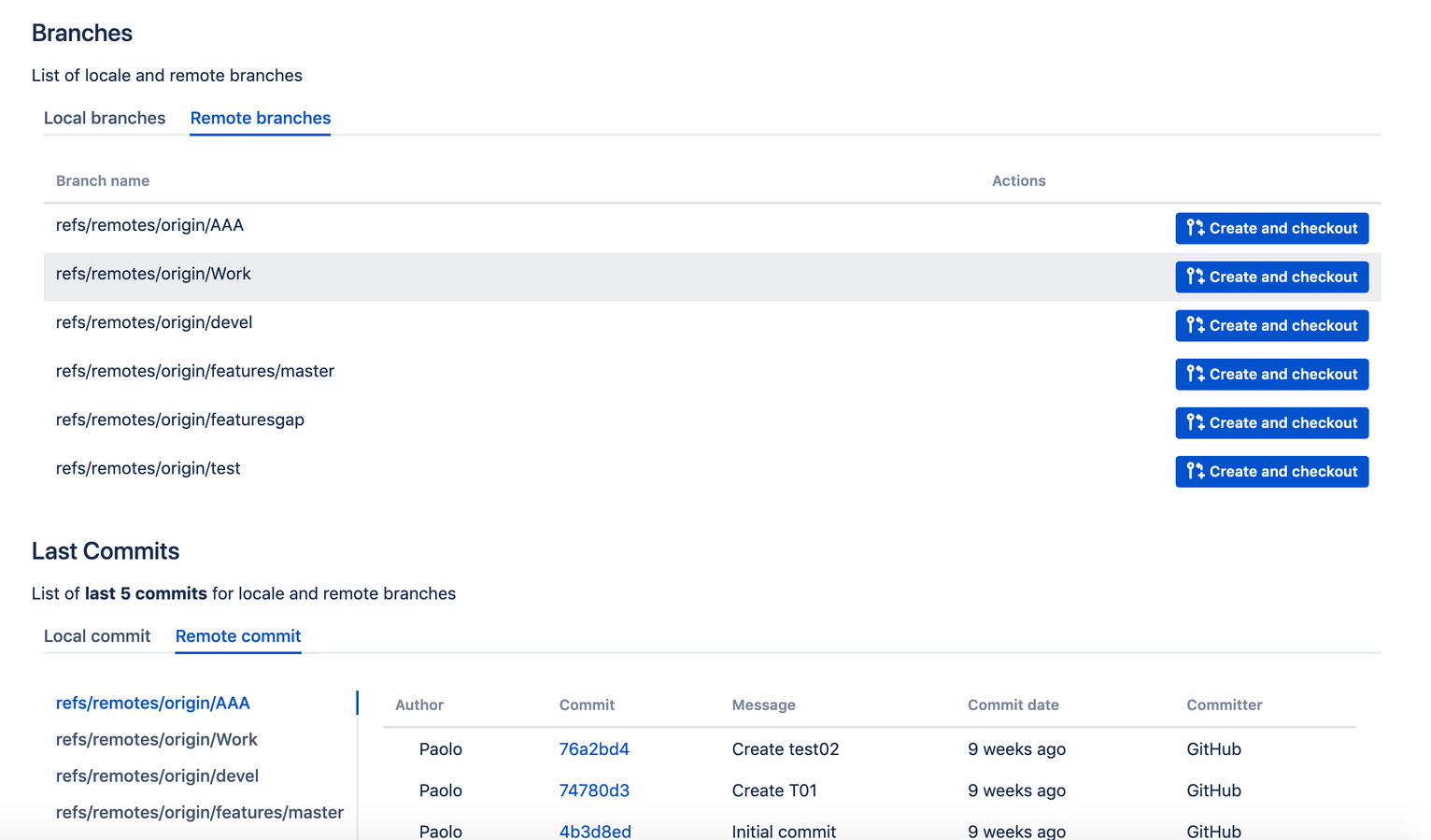 You can checkout remote branch and create a local copy that can become available for pull