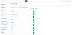 Choose in which spaces the QC Read & Understood app to appear