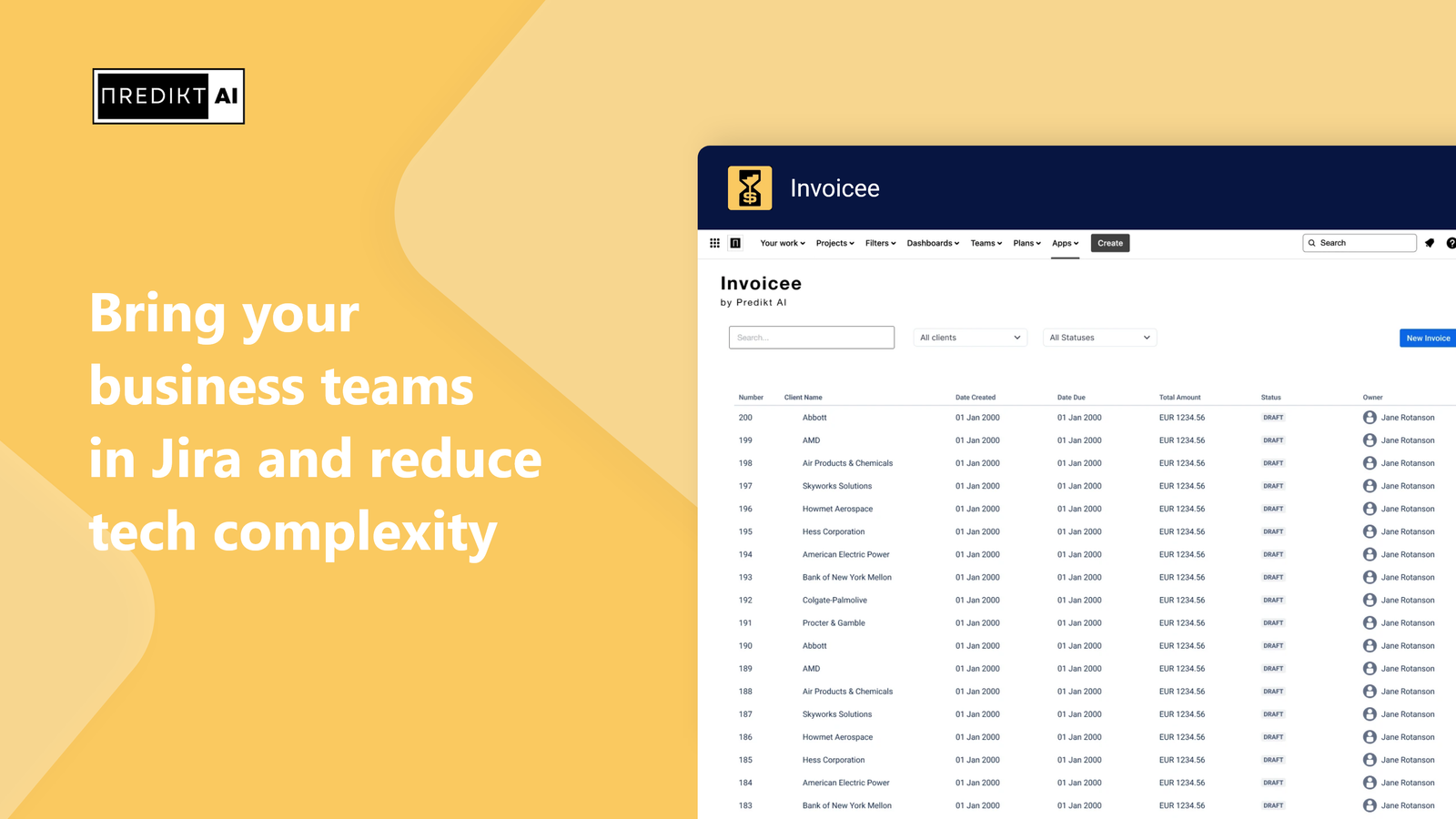 All your invoices in one place