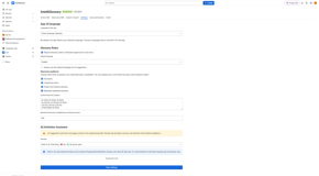 Configure glossary rules, AI language, and discovery patterns.