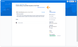 Modify My Request on JSM Help Center request page