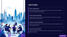 Vendor Collaboration, Multi-Instance Enterprises, Customer–Partner Workflows, Cross-Team Coordination. Jira Work Item Sync.