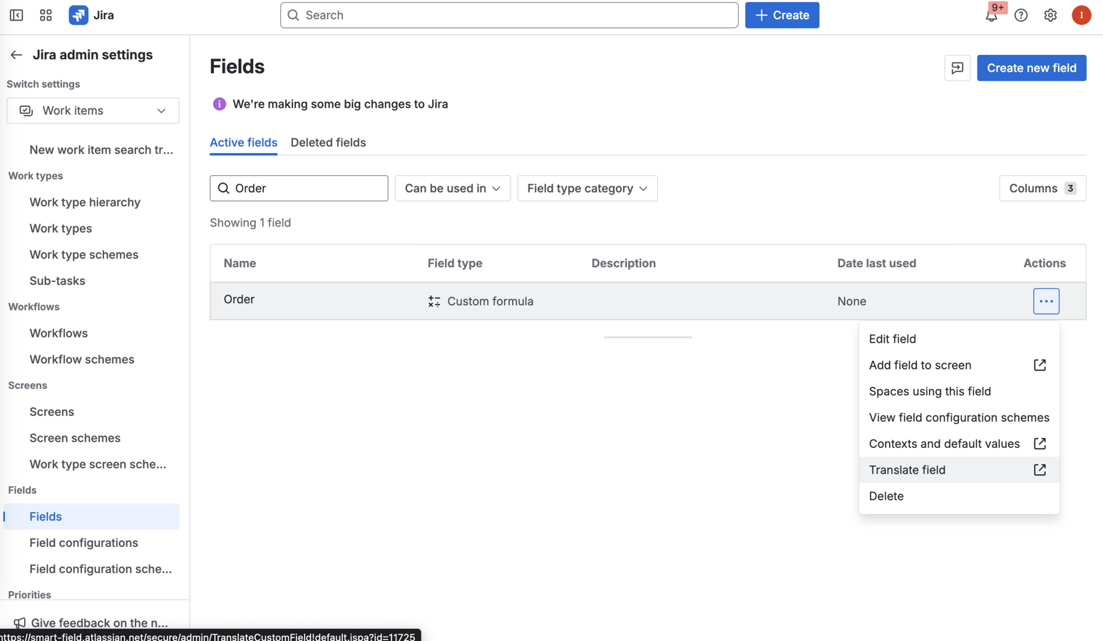 Create custom fields that correspond to SAP CATS