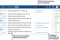 Configure fields to search, fields to show for each issue.
