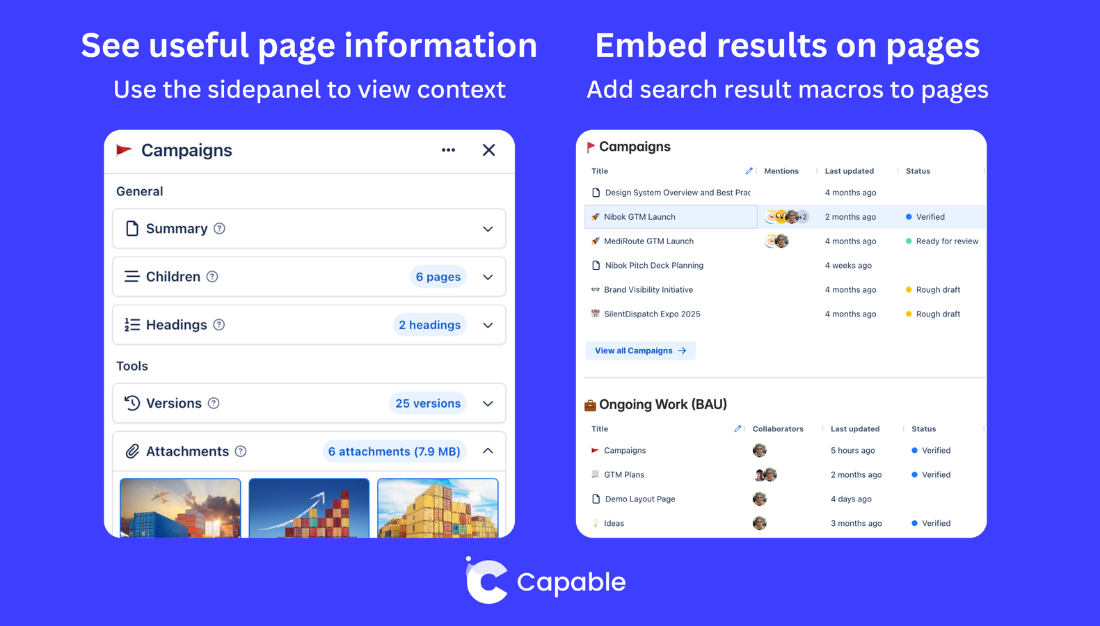 Customize columns, views, and search settings to fit your team’s needs,