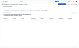 JSM project administrator can enter information about a support contract for each JSM project which will become visible for the JSM Help Center customers.