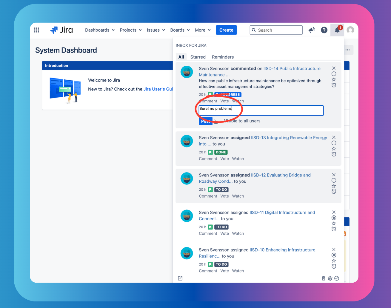 Use the quick comment or the hamburger menu for the action menu.

Approve/decline service desk tickets from the action menu