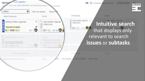 Intuitive search that displays only relevant to search issues or subtasks