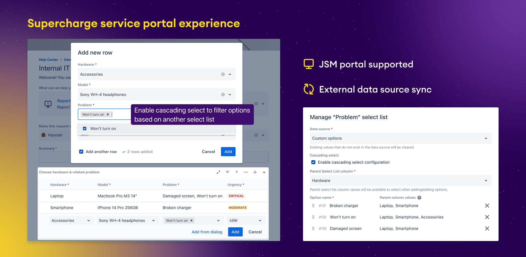 Compatible with Jira Service Management