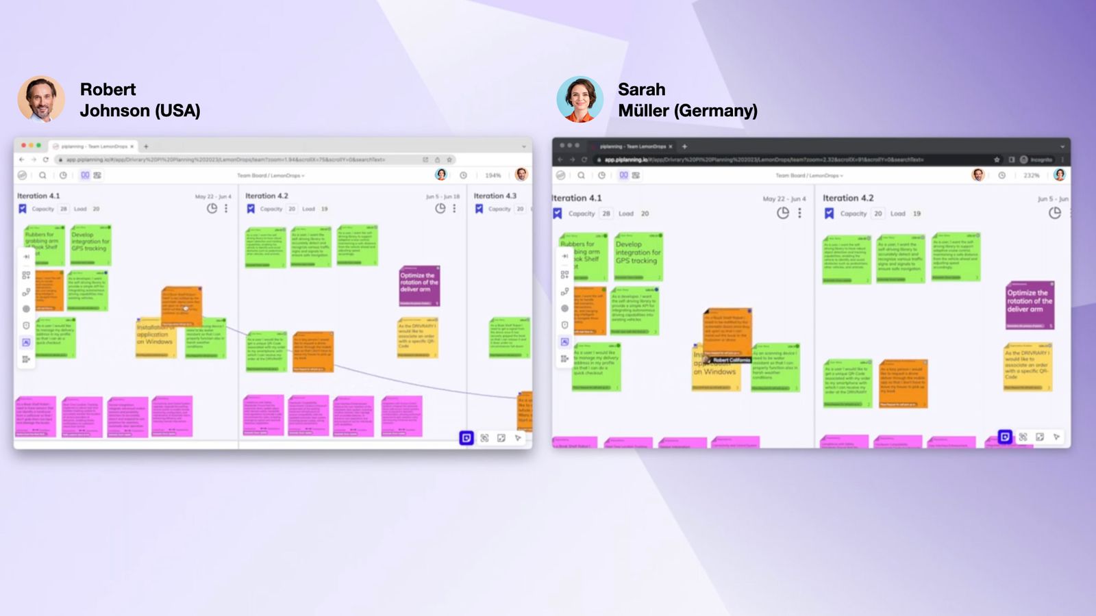 Enhance productivity, accelerate planning, and strengthen alignment.
Experience the benefits of cohesive teamwork, regardless of location.