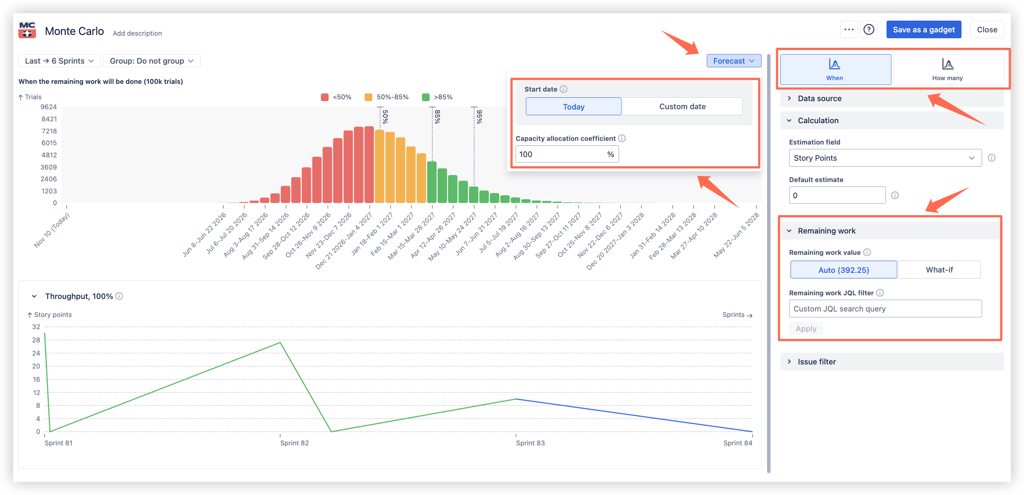 Define your Monte Carlo simulation scope