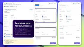 Seamless sync for SLA success. Get instant updates across all Jira instances to keep stakeholders informed and meet SLAs.