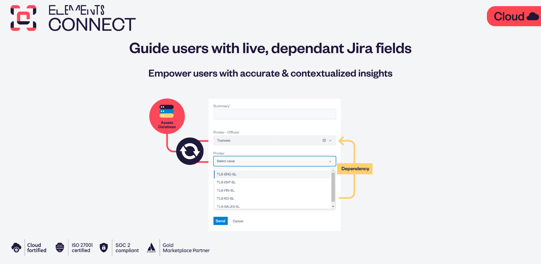 Empower users with accurate insights thanks to dynamic custom fields. Contextualize fields values with dependencies and cascading lists.