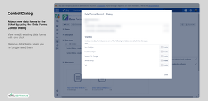 Attach new data forms to the ticket by using the Data Forms Control Dialog