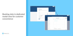 Booking slots in dedicated modal view for JSM customer convenience