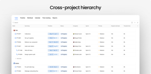 Organize and visualize work from multiple Jira projects in a single structured view. Easily see parent-child relationships across projects to understand how work connects.