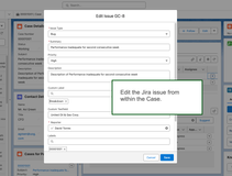 Edit Jira Issues within the Salesforce Case