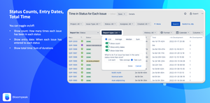 Status Counts, Entry Dates, Total Time
