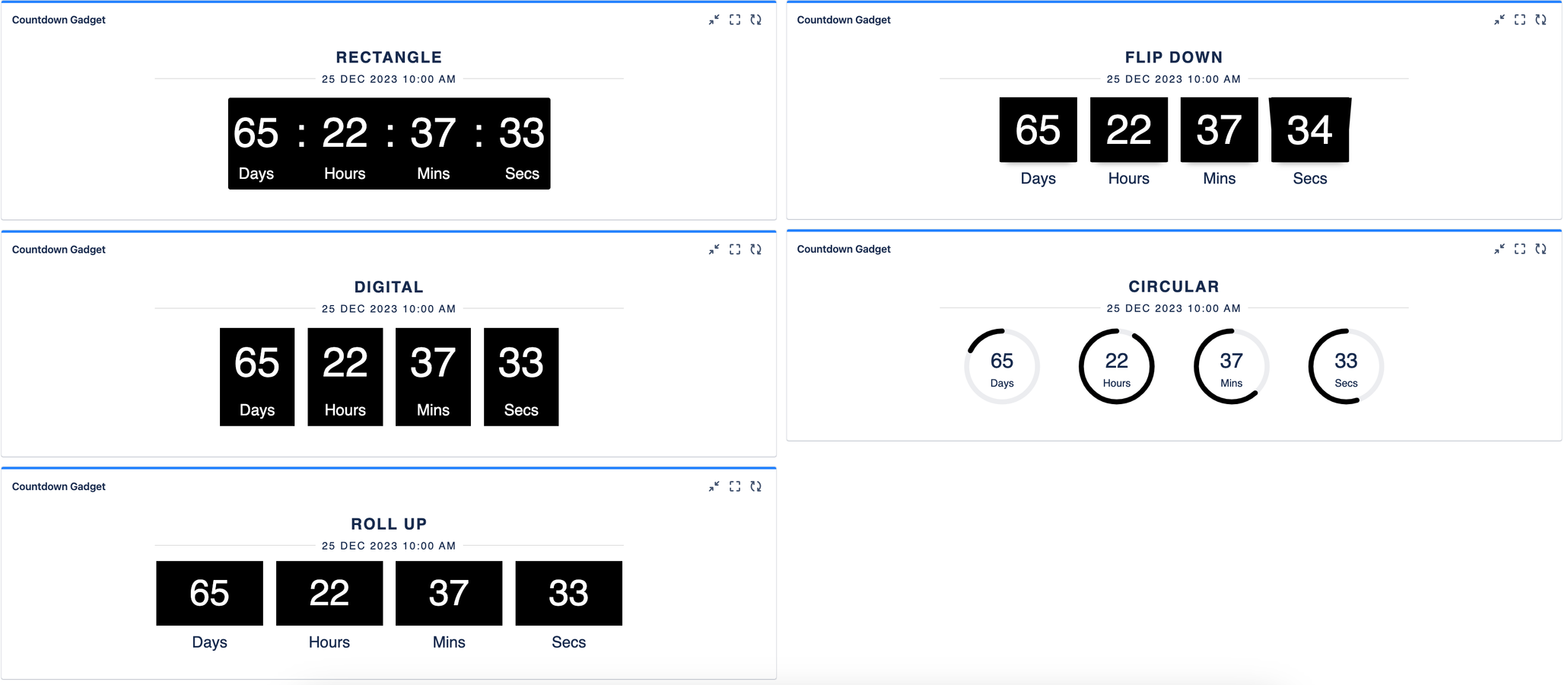 Different clock types