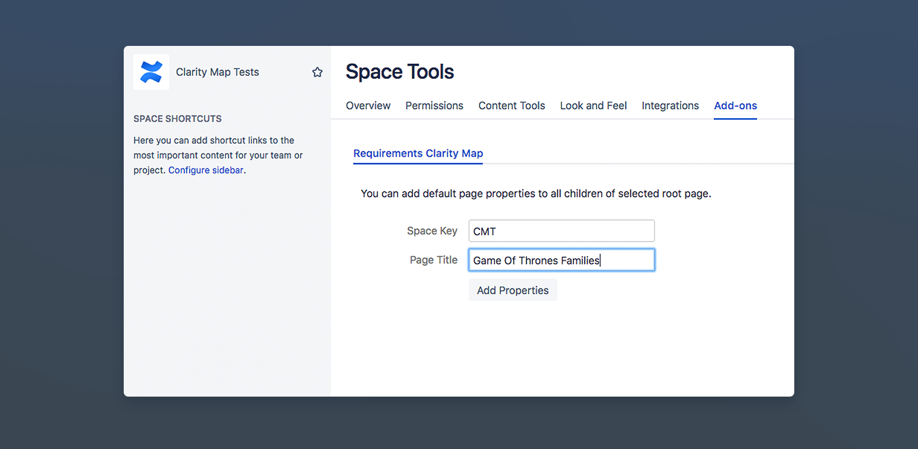 Add additional properties to original confluence requirement and obtain visual graph in seconds