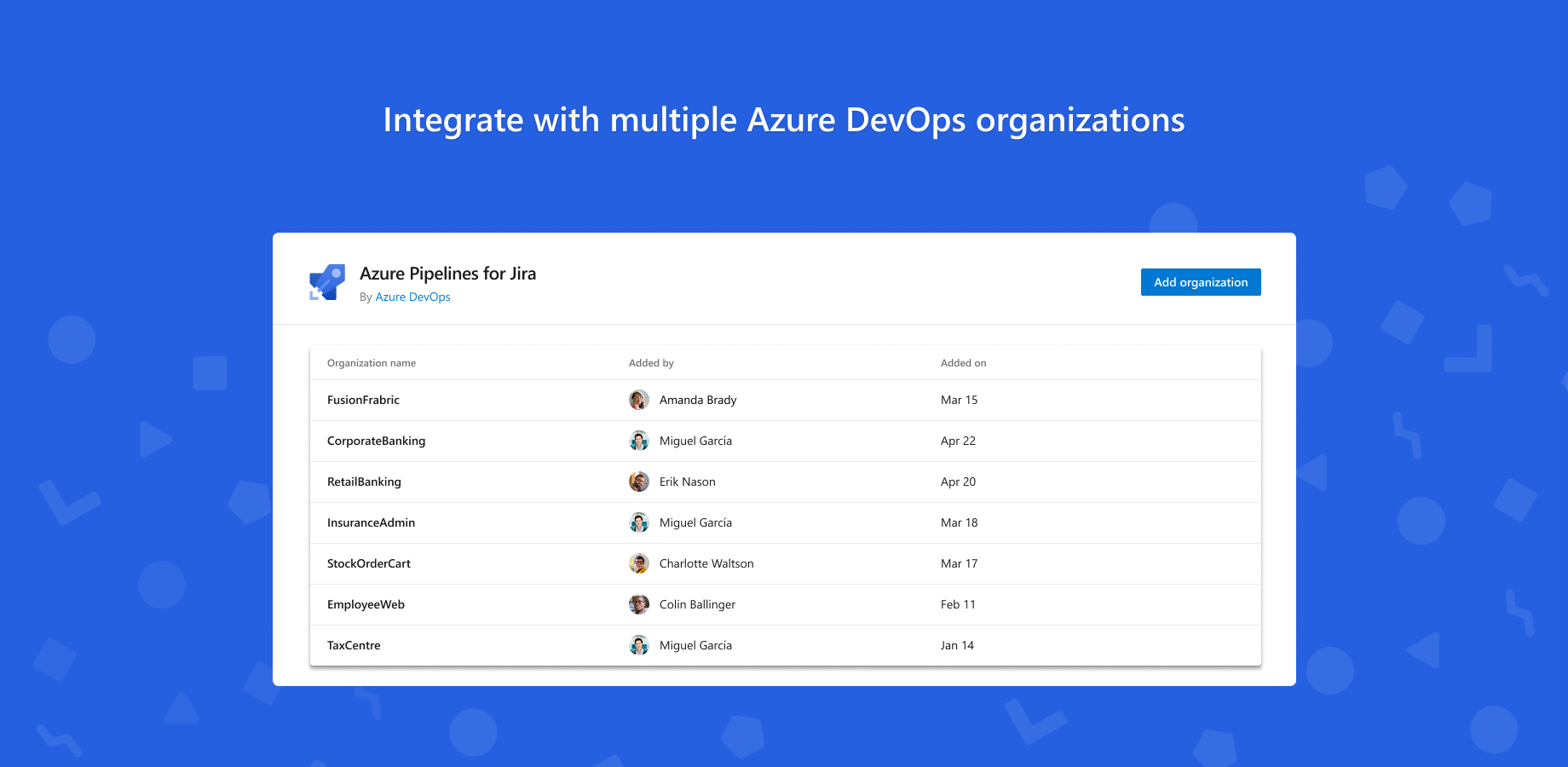 Integrate with multiple Azure DevOps organizations