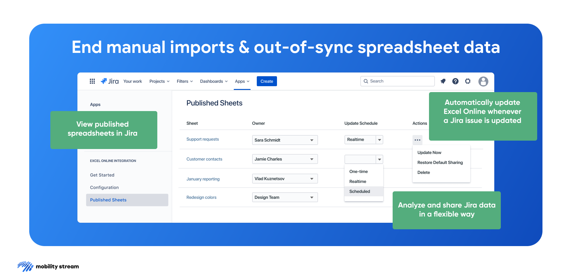 End manual imports & out-of-sync Excel data