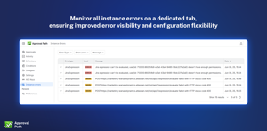 Monitor instance errors