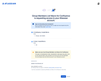 Admins need to allow access to your Atlassian Cloud site data the first time you install and use the macro on a page.