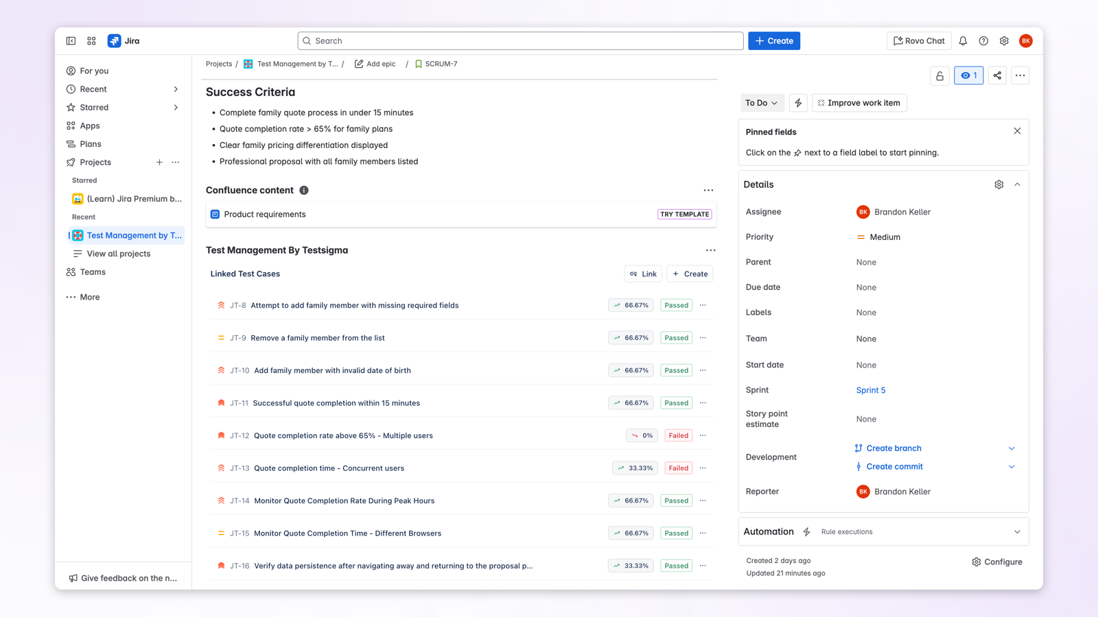 Track Tests with Confidence