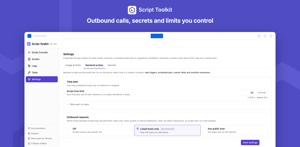 Time limit and outbound requests: off, listed hosts only, or any public host